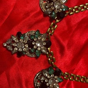 ModCloth bronze Art Deco necklace